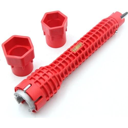 Three head red and yellow water tank wrench screw extractor water heater wrench water pipe removal socket set