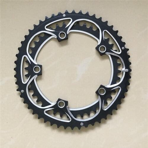 TRUYOU Folding Bike Chainring Road Bicycle Chain Wheel 130 BCD 52T 42T Double Plate Chainwheel Alloy Crankset 7/8/9/10 Speed