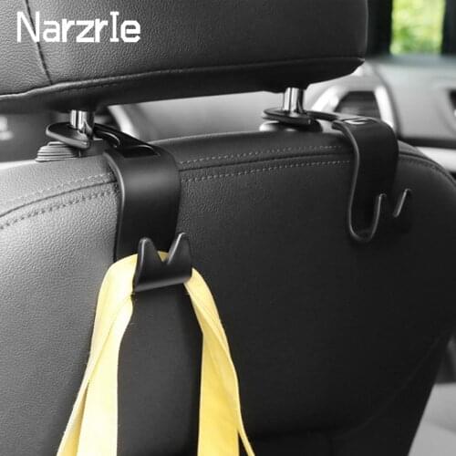 Universal Car Back Seat Hook Portable Hanger Holder Storage for Handbags Purses Coats and Grocery Bag Car Accessories Interior