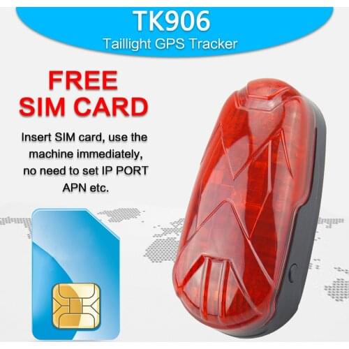 Bicycle GPS Tracker TK906 Standby Time 300 Hours Waterproof SOS Overspeed Alarm Easy To Be Hidden Lifetime FREE Platform