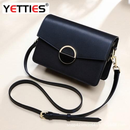 High Quality Women 's Bag New 2021 Genuine Leather Messenger Bag Female All -Matching Ins Small Square Bag Fashion Shoulder Bag