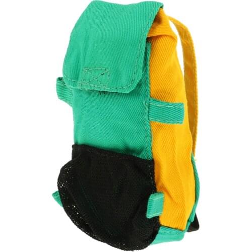 Green Travel Backpack Decoration for 1/6 Soldiers Doll Dress Up Accessory Toy Gift