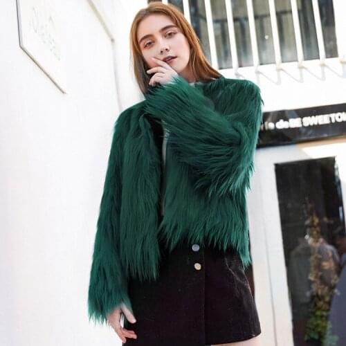 Womens Ladies Warm Faux Fur Coat Jacket Solid Winter Parka Outerwear Autumn Cardigan Winner Coat