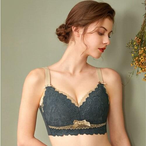 Womens Wire Free Non-Foam Lace Bra Latex ingredients bra 34 36 38 40 B C D E