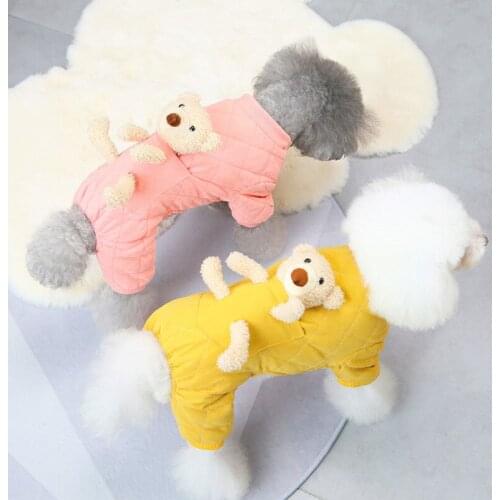 Winter Dog Clothes Coat Puppy Yorkshire Pomeranian Maltese Bichon Poodle Schnauzer Dog Clothing Outfit Jumpsuit Cartoon Costume