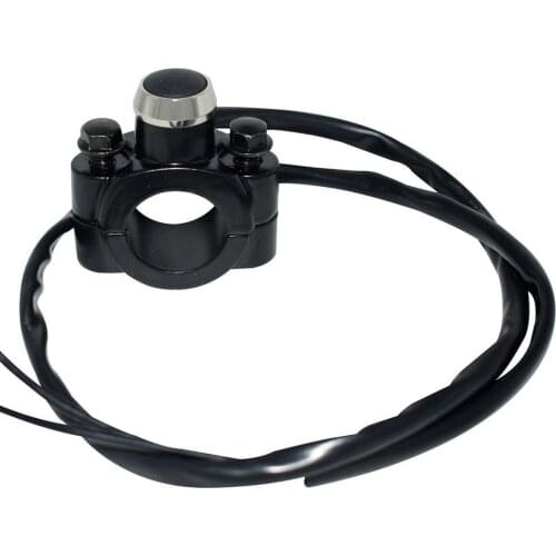 1pc 7/8" Motorcycle Scooter Horn Switch Momentary Action Button Electric Power Start Switch Wire Harness For ATV Sport Dirt Bike