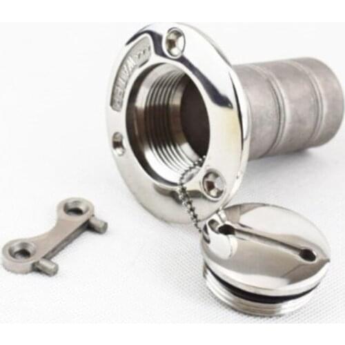 1 pcs S.S Deck Fuel Boat Deck Filler 1-1/2" OD With Keys Marine Boat Exquisite