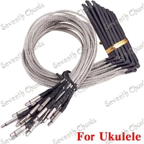10 Pcs 4 String Guitar Ukulele Cable Piezo Pickup Transducer Sensitivity Piezo Bridge Pickup Cable for EQ parts