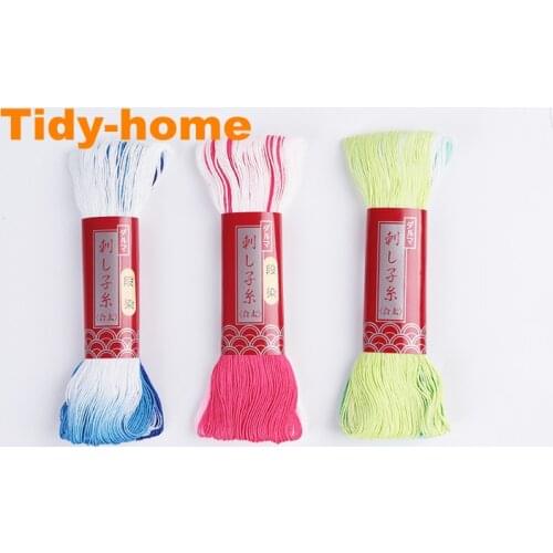 100Meter/piece Japan Daruma Professional Sashiko Gradient Color Thread 100% Cotton Sashiko Embroidery Thread Made In Japan