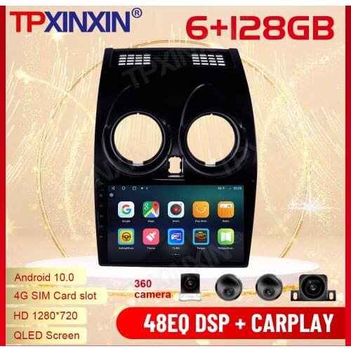 2 Din Carplay Android Radio Receiver Multimedia Stereo For Nissan Qashqai 2006 2007 2008 2009 2010 2011 2012 2013 Auto Head Unit