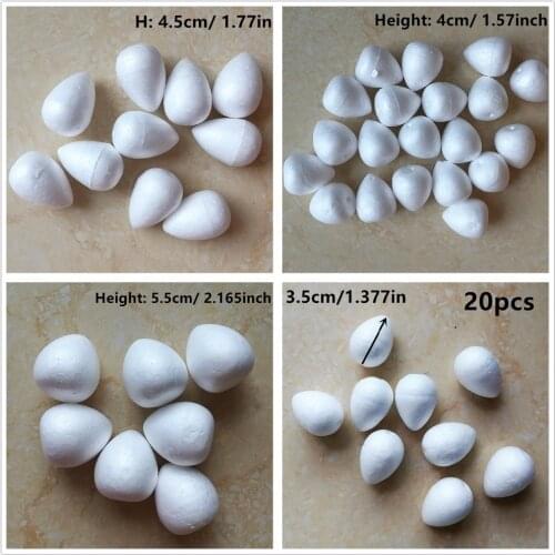 2cm 3cm 3.5cm 4cm 4.5cm 5.5cm Drop-Shaped Foam Rose Bud Stamens For Silk flowers Wire Mesh Materials