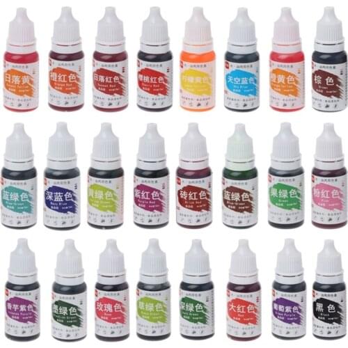 24 Colors 10ml Natural Ink Food Coloring Cake Pastries Cookies DIY Pigment Kit 54DC