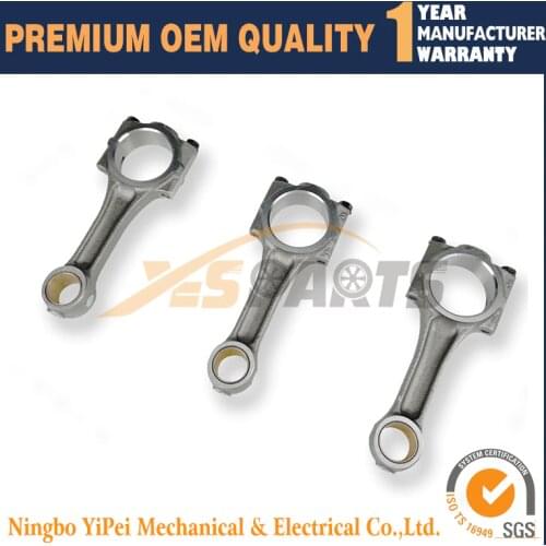 3 Pieces Connecting Rods for Kubota D1803 MDI Engine