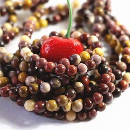 4 6 8 10 12mm natural three stone labradorite mookaite snowflake obsidian round loose beads diy jewels making 15inch B104