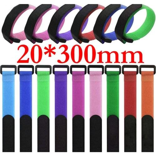 5PCS 2X30CM Customizable Reverse buckle velcros magic nylon Elastic band cable ties velcroing straps sticky fastener tape