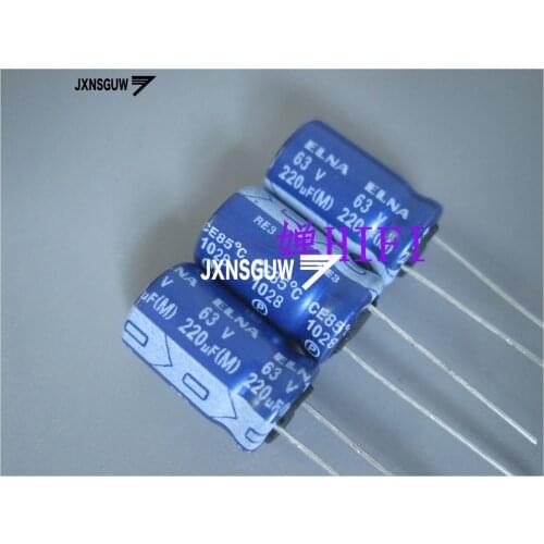 20PCS ELNA RE3 63V220UF 10X16MM Dark audio Aluminum electrolytic capacitors 220uF/63V 85 degrees 220UF 63V