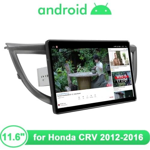 11.6 Inch Car Radio Android 10 Central Multimedia Player 1DIN GPS Head Unit Carplay 4G For Honda CRV 2012-2016 Support Bluetooth