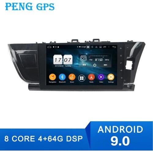 4+64G Android 9.0 Car Radio GPS Navigation for Toyota Corolla 2013+ RHD Auto Radio Stereo Unit Multimedia No DVD Player With DSP