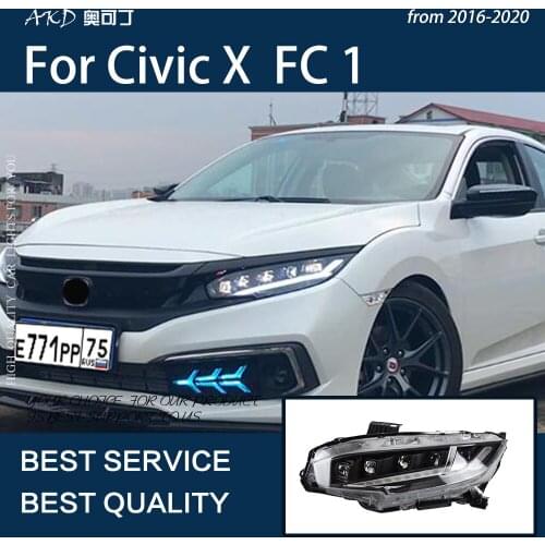 AKD Car Styling For Honda CIVIC X G10 2016-2021 LED Headlight DRL Fog Lamp Turn Signal Lamp Low Beam High Beam Projector Lens