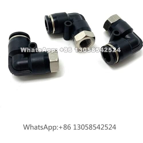 1/8” Female Thread Quick Coupling Connector, Pipe Fitting 6mm 8mm Connector Kit, Elbow and Straight Type
