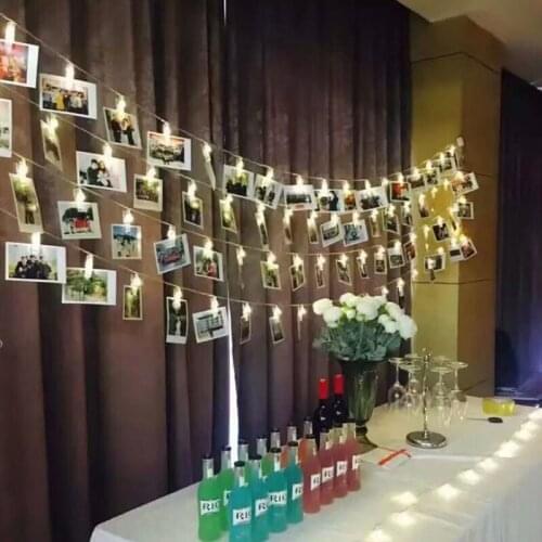 3m Birthday Decoration Wedding Baby Shower Baptism Supply Starry Photo Holder String Light Anniversary Clip Window Christmas