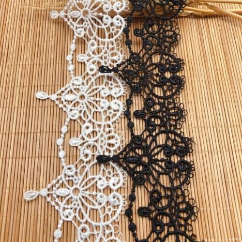 Hot Sale 2 Yard/lot 5CM Width High Quality Exquisite Embroidery Lace Trims Fabrics DIY Sewing Accessaries Lace Trims For Curtain