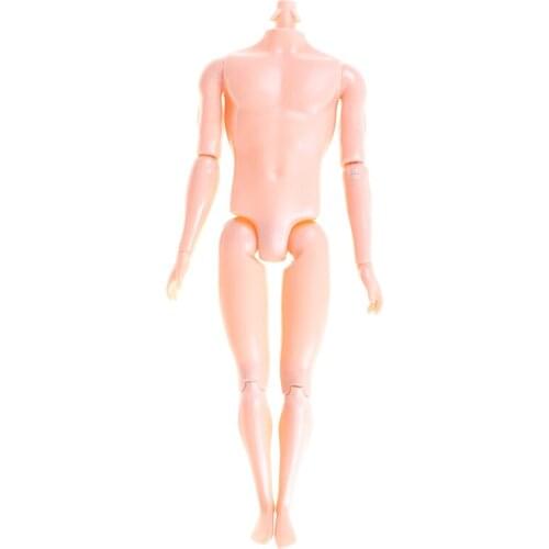 1PC Doll without Head Doll Male Naked Body Necessary For Baby Dolls DIY All Joints Moveable Boy Body Toy