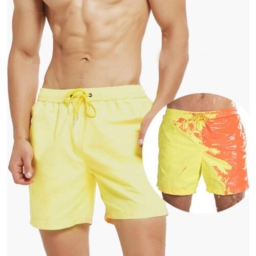 Color Changing Trunks Men Swim Briefs for Surfing Board Shorts Swimming Trunk Boy Swimshorts Mens Swimsuit badeslip herren 2021