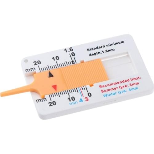 Metric Tyre Tread Depth Gauge Meter for Auto Van Motorcycle (20mm)