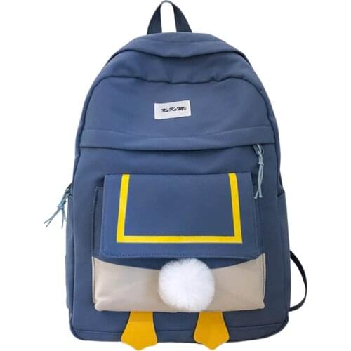 Teen Girls Cartoon Duck Daypack Cute Fashion Backpack Large Capacity Casual Wild Simple Style School Bag