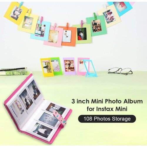 PU Leather Mini Photo Album + Desk Calendar Album for Instax Mini 11 9 8+ 8 90 70 26+ 25 7S 50S hoto Album Mini album