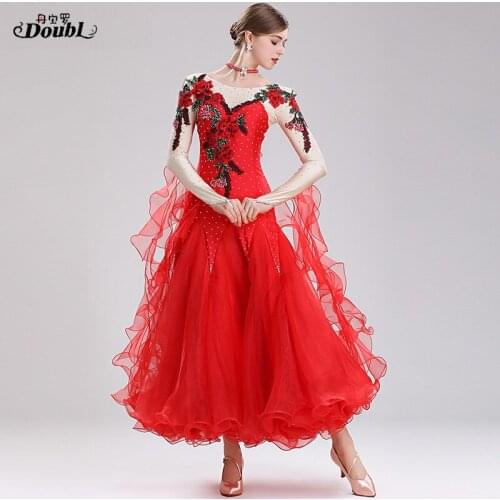 Moden skirt new ballroom dress ballroom dance dress 2020 waltz tango training skirt upscale stage performance evening part