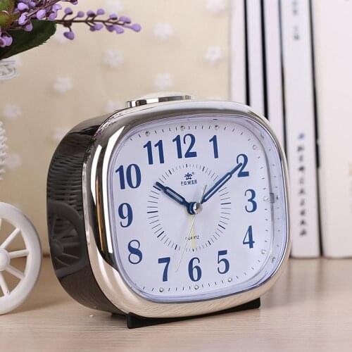 POWER 5inch Non-ticking Silent Alarm Clock, Optional 32 Wake-up Sounds Nightlight Snooze Digital Alarm Clock New upgrade
