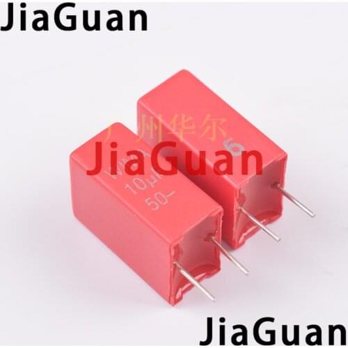 10PCS NEW RED Germany WIMA MKS2 10UF/50V 5% P5mm Audio film capacitance 106/50V MKS 106 50V P5 hot sale 10U 50vdc (J level)