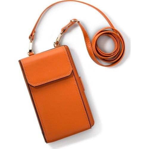 2020 Autumn Diagonal Cross Bag Trend Female Wallet Mini Solid Color Simple Mobile Phone Bag Shoulder Bag Multi-function Wallet