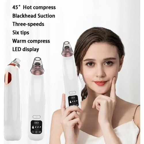 Blackhead Remover Vacuum Cleaner 5 Piece Facial Cleanser Acne Comedone Cleansing Tool 6 Suction Heads Electric Pore Spot Cleaner