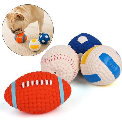 Pet Dog Rubber Ball Interactive Toy for Small Medium Dogs Funny Puppy Training Games Chew Squeaker Toys 7&9CM juguete perro