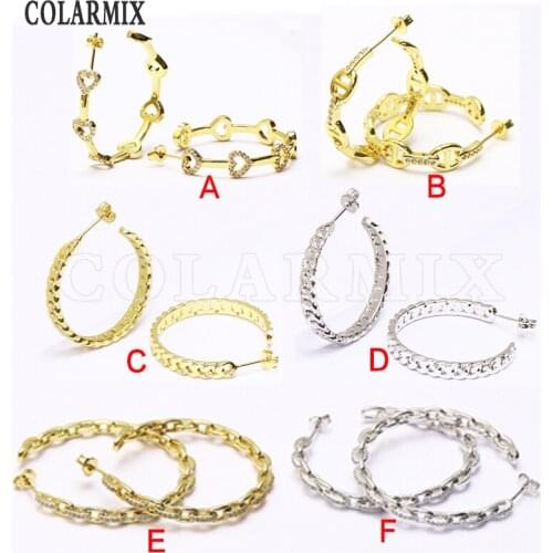 8 pairs Multi kinds Hoop earrings mix colors jewelry fashion jewelry accessories for women 51059