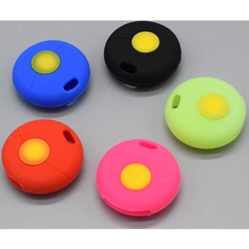 SILICONE RUBBER KEY FOB COVER CASE CAP SKIN SET SHELL PROTECT FOR BENZ SMART FORTWO 1 ONE BUTTON REMOTE REPAIR accessories