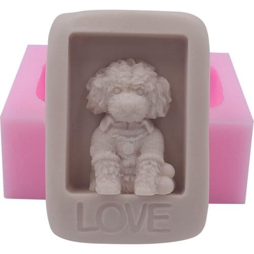 Monqui Dog Puppy Silicone Soap Molds Candle Molds Art Craft Molds Resin Molds