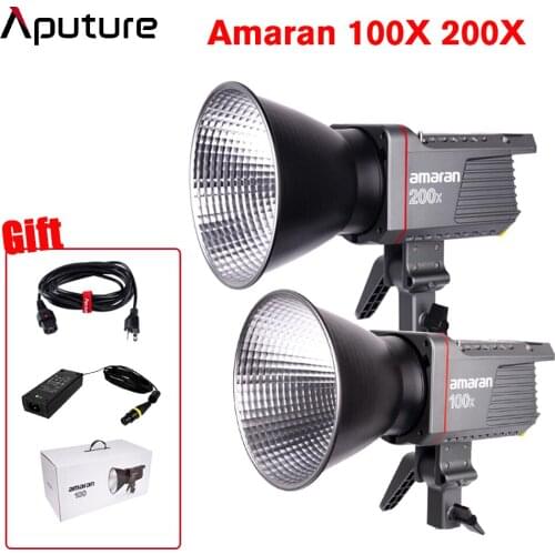 Aputure 100X 200X Photography 2700-6500K LED Video Light Bluetooth App Control DC/AC Power Supply for Camera Video Interview