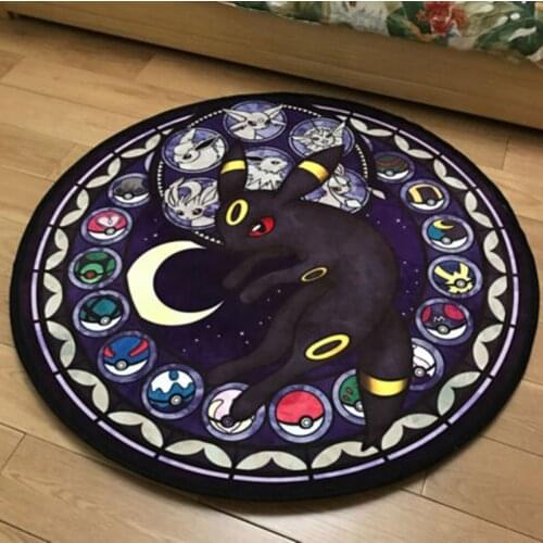 Umbreon Noctali Nachtara Circle Anime Cute Floor Rug Carpet Room Doormat Non-slip Mat