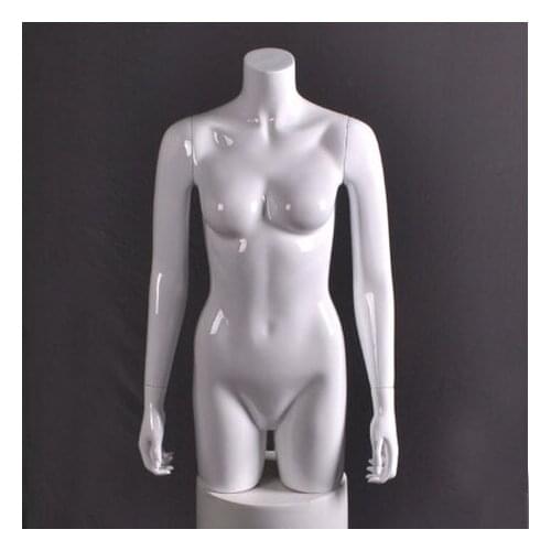 High Quality Fashionable Female Upper Body Mannequin Gloss White Model Hot Sale