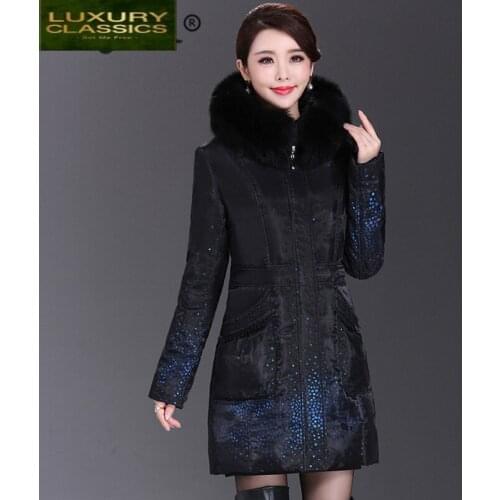 Women Winter Clothes Jacket 2021 New Winter Coat Thick Warm Female Down Jacket Hooded Long Womens Parkas Down Coats 1606