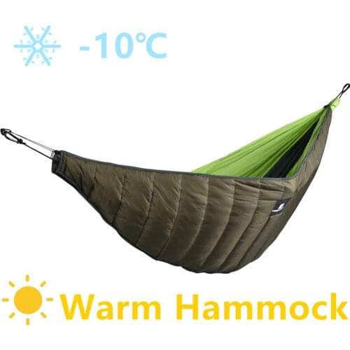 Winter Warm Hammock Sleeping Bag Camping Hammock Under Quilt Blanket Portable Outdoor Under Quilt Blanket Cotton Lazy Bag Warmer