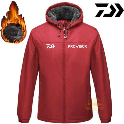 2020 Daiwa DAWA Fishing Clothing Winter Men Winter Waterproof Fishing Jackets Patchwork Hooded Mountaineering Fishing Clothes