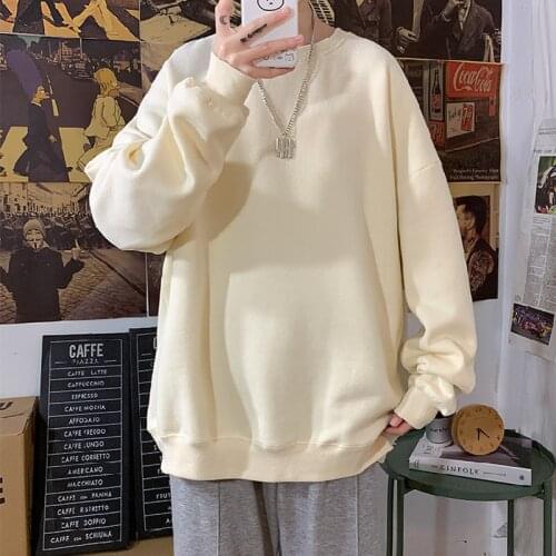 2021 Autumn Womans Hoodies Oversize Female Loose Cotton Solid Thicken Warm Women Pullover Sweatshirts Lady Fashion Moletom