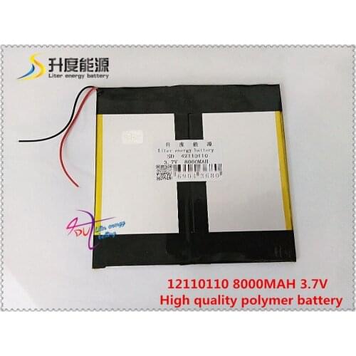 3.7V 8000mAH 42110110 Polymer lithium ion / Li-ion battery for tablet pc,power bank;MP4