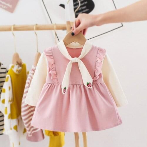 4 pieces/lot) 2021 New Arrival Girls Fall Dress 071303