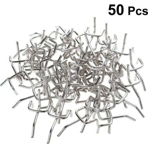 50Pcs Durable Carbon Steel Practical Pegboard Hooks Garage Work Shop Storage Organization Display Hanging Tool